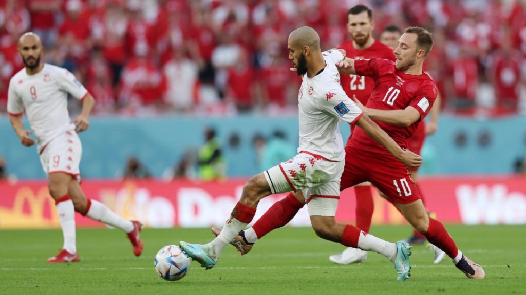 Foci-vb: a dánok nem bírtak a Laidounival felálló Tunéziával, túl vagyunk az első gólnélküli meccsen